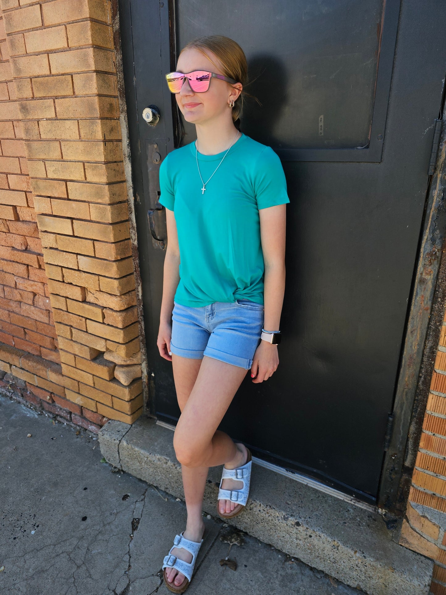 Green Twisted Know Short Sleeve Tee