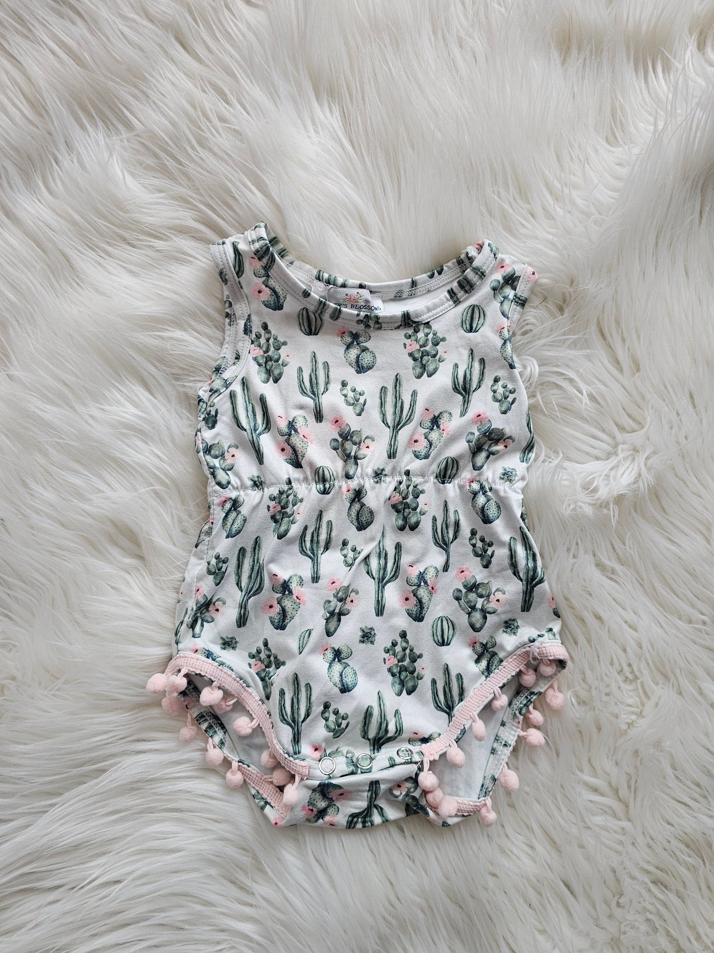 Dillon Pom Pom Romper Desert Floral