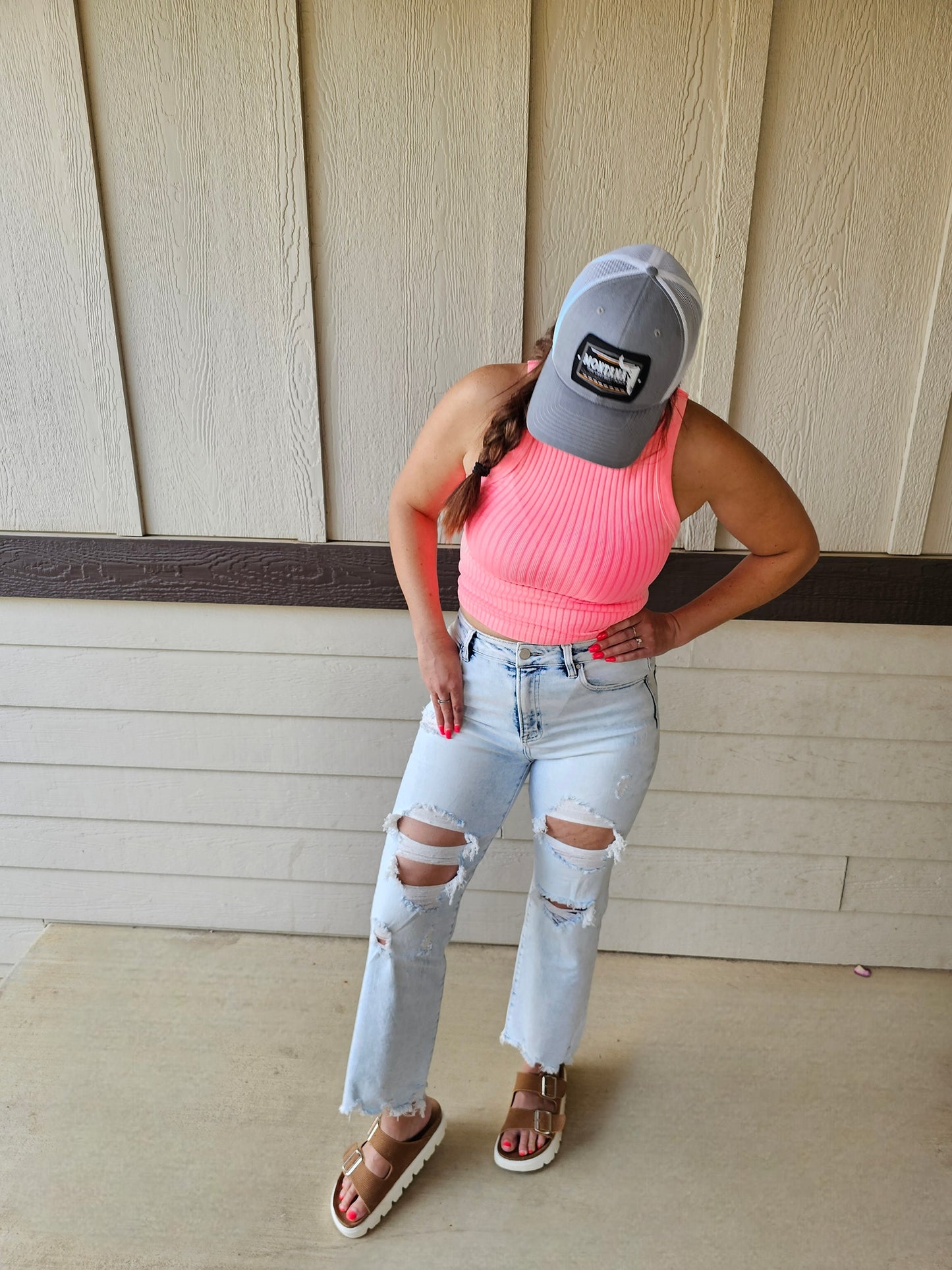 Trisha High Rise Crop Straight Jeans