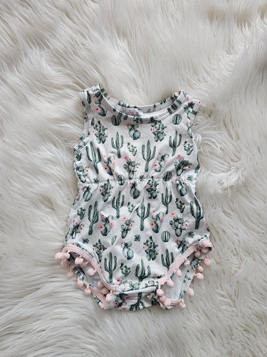 Dillon Pom Pom Romper Desert Floral